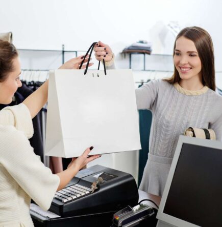Girl Shooping At Store
