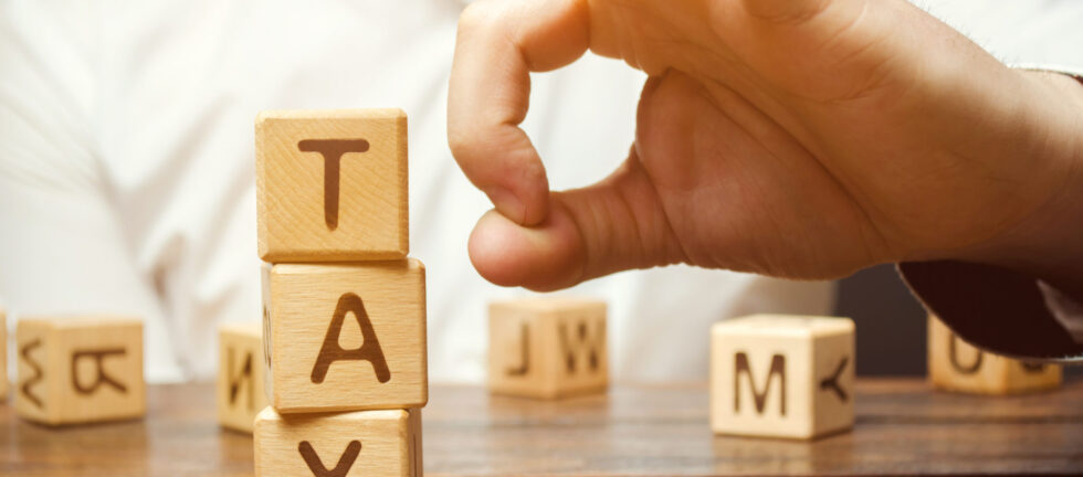 Wooden Box With Letters TAX